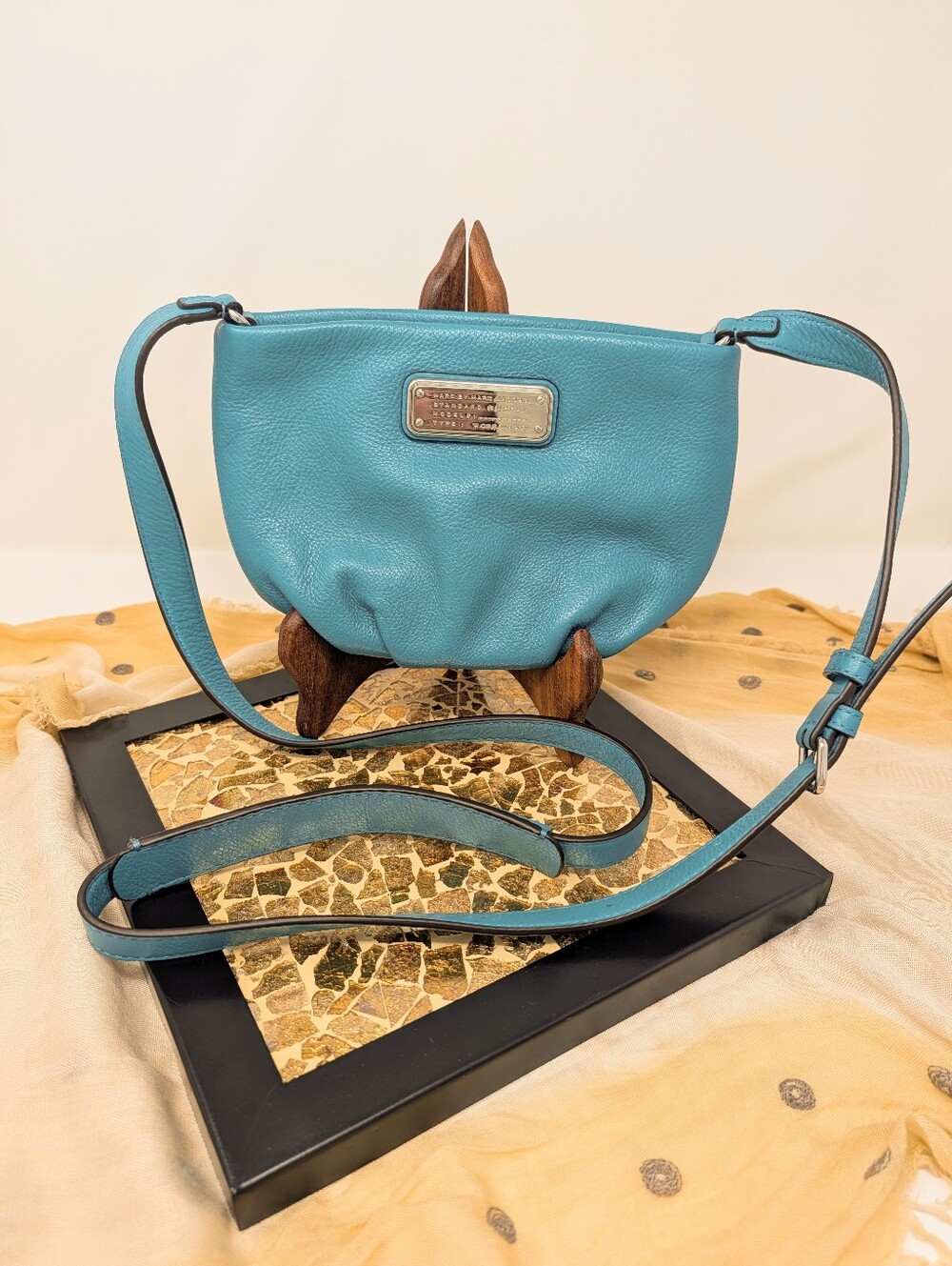 Marc by Marc Jacobs Teal Leather Shoulder Crossbody Shoulder Bag Purse Casual